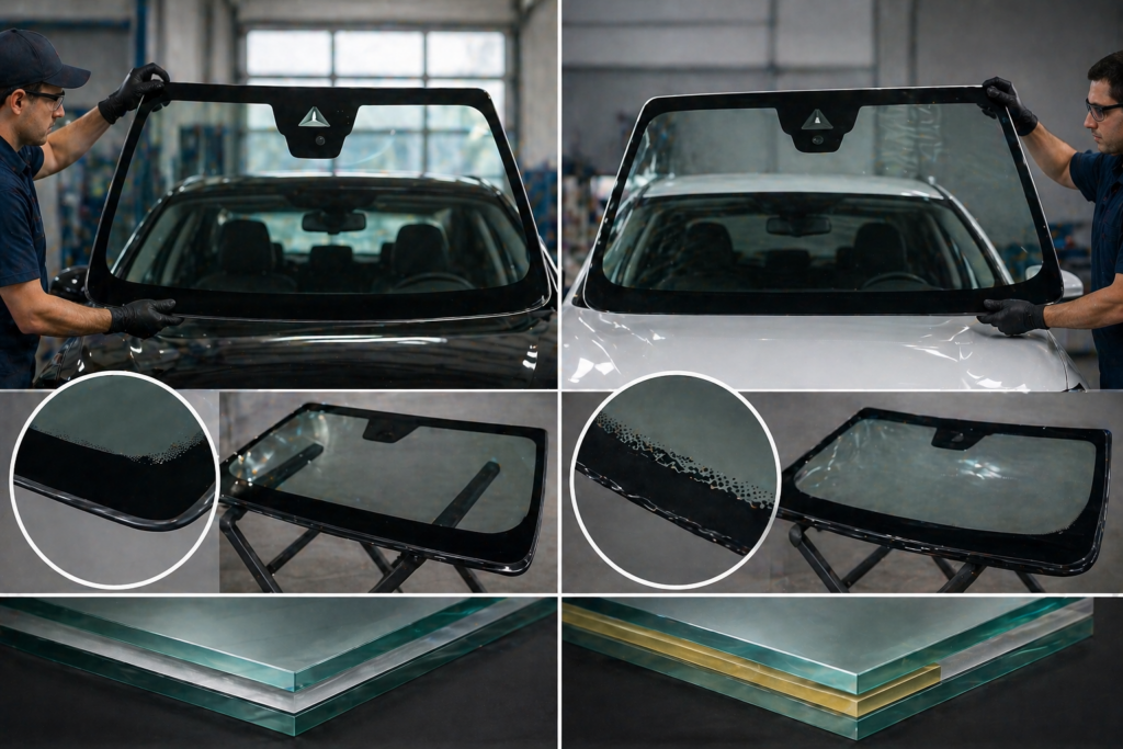 Windshield comparison OEM vs aftermarket